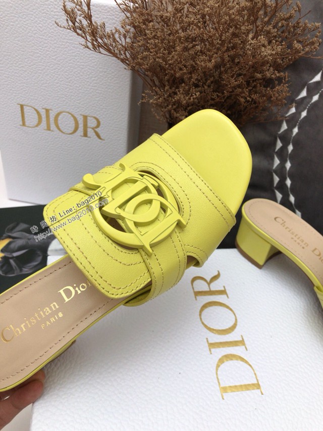 Dior迪奧2021春夏新款果凍色女鞋 CD字母logo五金扣平底鏤空人字拖夾趾涼鞋 dx2858